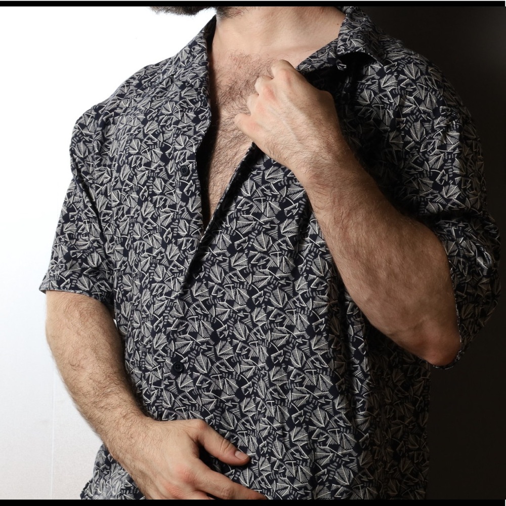 eleven Paris collection 100% viscose relaxed fit shirt sz XXL